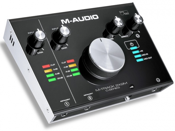 M-Audio M-Track 2X2M — звуковой интерфейс с поддержкой 192 кГц, MIDI входом/выходом и подключением по USB-C