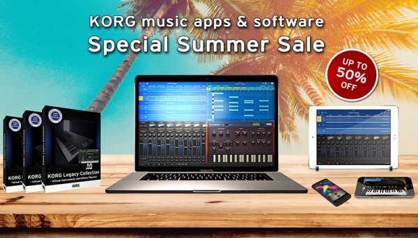 Korg Special Summer Sale: скидка до 50% на все приложения и ПО для музыкального продакшена