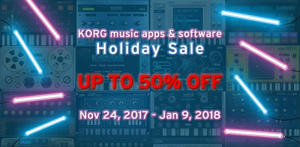 Korg Holiday Sale: предновогодняя распродажа музыкального ПО