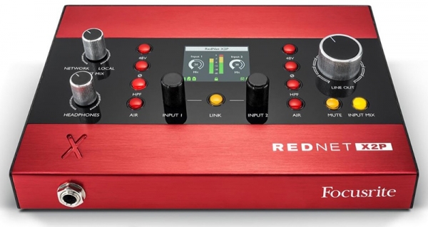 Focusrite RedNet X2P – компактный 2-канальный звуковой интерфейс для сетей Dante