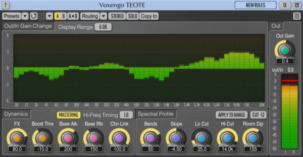 Voxengo Teote – динамический эквалайзер