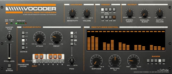 Universal Audio Softube Vocoder – цифровой вокодер с аналоговым звуком