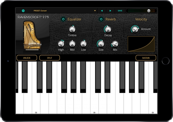 UVI Ravenscroft 275 – виртуальное фортепиано под iOS