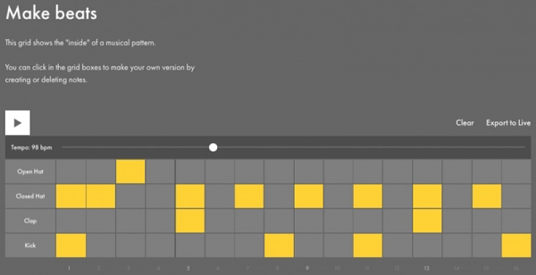 Learning Music от Ableton – интерактивный веб-сайт для изучения основ создания музыки