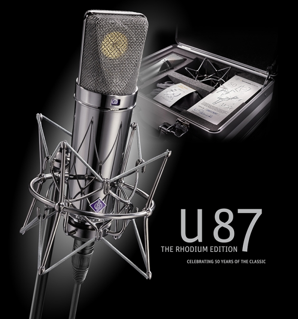 Neumann U87 Rhodium Edition – юбилейная версия легендарного конденсаторного микрофона